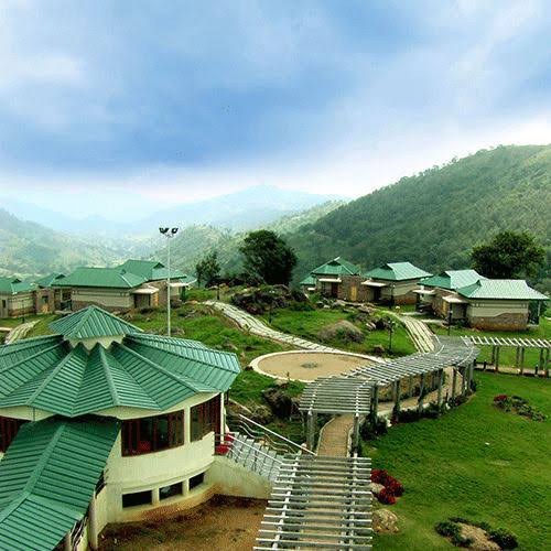 Haritha hill resort with green rooftops